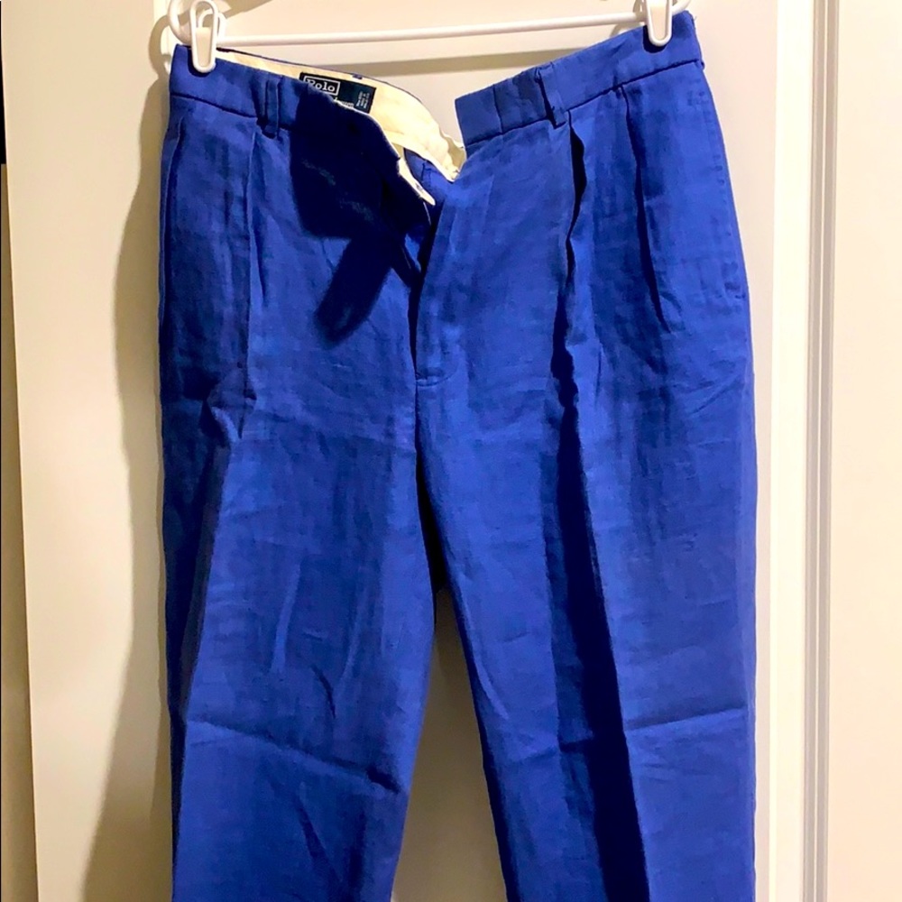 Polo by Ralph Lauren - men’s linen blue pant